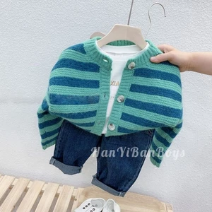 Áo Len Cardigan Bé Trai Mùa Xuân Phong Cách Hàn Quốc Quần Áo Trẻ Em Phong Cách Hàn Quốc Thời