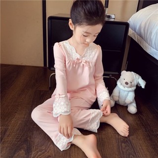 Bé Gái Homewear Phù Hợp Với Mùa Xuân Mới Thời Trang Trẻ Em Bé Gái Dài Tay Bộ Đồ Ngủ Thường Ngày
