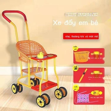 [VIP] Xe đẩy em bé, xe đẩy em bé, xe đẩy mây đan tay, ghế trẻ em, hiện vật tập đi, ghế ngồi cho bé