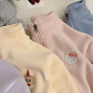 Áo khoác nhung dày dặn ấm áp của Úc dày dặn thời trang cho bé gái Áo cardigan