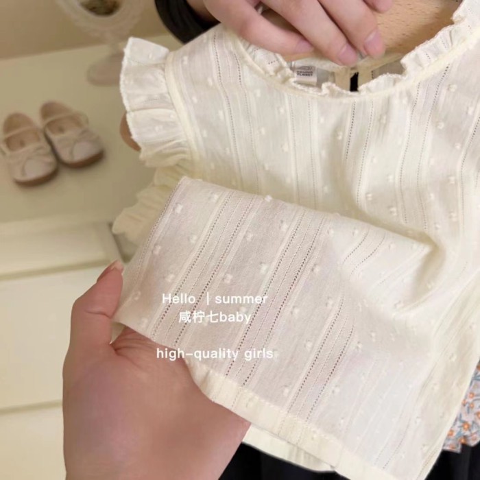 Bộ đồ quần culottes bé gái phong cách mùa hè phong cách mới bé gái mùa hè cotton cotton thời