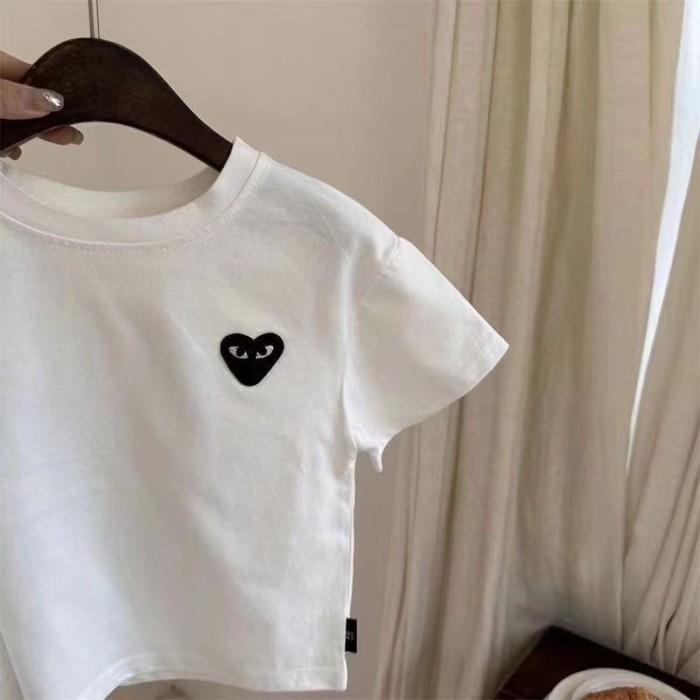 Áo thun ngắn tay trẻ em mùa hè dành cho bé gái thương hiệu Nhật Bản yêu thích nguyên chất cot