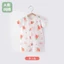 Bộ áo liền quần ngắn tay cho bé mùa hè mỏng quần áo trẻ sơ sinh nguyên chất cotton Bộ đồ ngủ