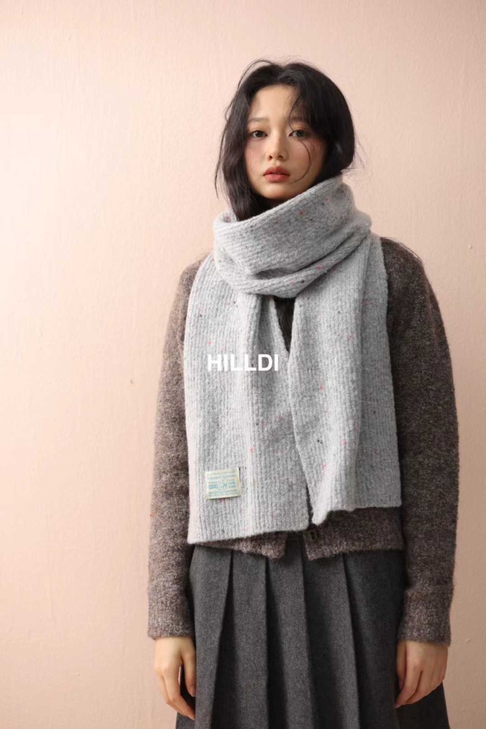 Khăn dệt kim retro phong cách Nhật Bản - Hàn Quốc, nhiều màu sắc, phù hợp thu đông, bảo vệ cổ và mặt nhỏ
