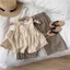 Bé mùa hè cotton nguyên chất hai mảnh mùa hè không tay áo vest quần kẻ sọc phong cách mới trẻ