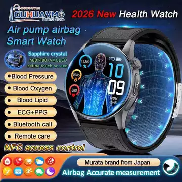 Đồng ECG+PPG dành cho nam, thông minh huyết áp Murata Air pump, đồng hồ đo oxy máu động đa kênh chính xác EDA 4PD.