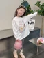 bé gái dài tay mùa xuân thu quần áo trẻ em mới phong cách trẻ em áo thun cotton nguyên chất Áo t
