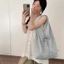 mùa xuân hè mới cotton và vải lanh chấm bi nơ ren túi đeo vai sức chứa lớn túi tote túi xách