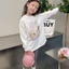 bé gái dài tay mùa xuân thu quần áo trẻ em mới phong cách trẻ em áo thun cotton nguyên chất Áo t