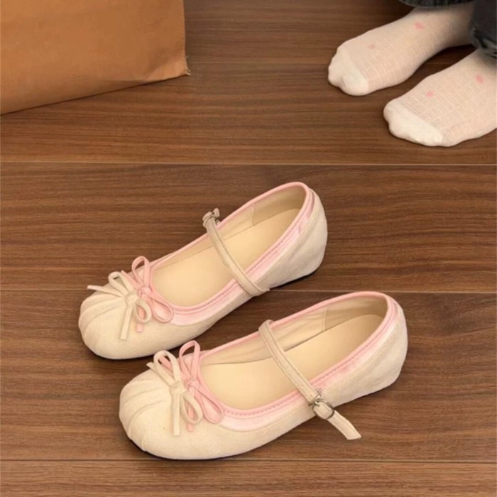 Giày ba lê Mary Jane cực đẹp dành cho nữ, giày tăng chiều cao bên trong có váy, giày jk miệng nông