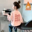 bé gái cotton nguyên chất trẻ em Mỹ thời trang thu đông mới áo cổ tròn bé trai dáng rộng tay dài