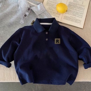 Áo sơ mi POLO trẻ em Áo thun nam dài tay trẻ em thời trang hoạt hình cho bé đáy áo sơ mi nữ cotton