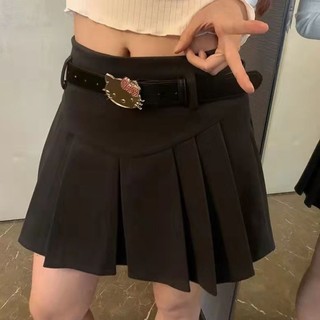 Hồng KT mèo đầu kim cương thiên niên kỷ hot girl y2k dây denim phụ kiện đa năng dây