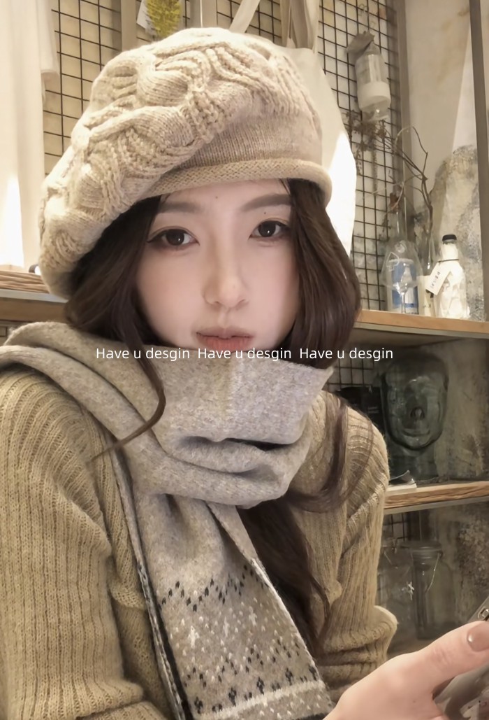 Mũ beret len màu trơn cho nữ, style Hàn Quốc, phù hợp mùa thu đông
