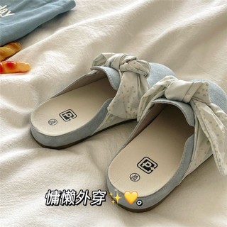 Chuông xanh mùa xuân~! Dép nửa lười Birkenstock kiểu Pháp lãng mạn dành cho nữ đi dép đế dày
