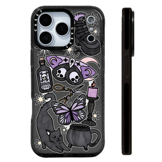 Ốp lưng hình bướm phù thủy Vỏ sạc từ tính không dây Tương thích cho IPhone 12 13 14 15 16 17 Pro Max Cover 16E 17AIR Silicon mềm trong suốt Vỏ chống sốc