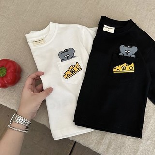 Áo thun cotton hoạt hình trẻ em dài tay mới bé trai mùa thu hàng đầu phong cách hàn quốc cho