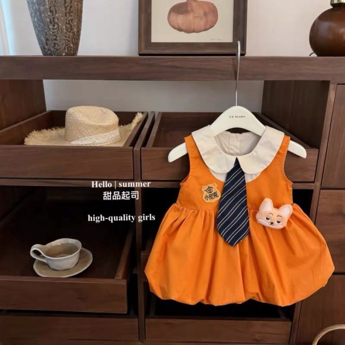 Váy bé gái  mùa hè nguyên bản cos Nick Fox Nick bé gái jk váy nụ kiểu đại học dễ thương