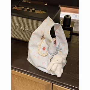 Mùa Xuân Và Mùa Hè Mới Màu Xanh Bạc Hà Họa Tiết Hoa Túi Xách Làm Đồ Lặt Vặt Nhỏ Túi Tote Hàn Q