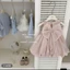 Váy vest nơ hồng bé gái mùa hè Váy thời trang cho bé