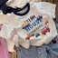 cotton nguyên chất mùa hè mới áo thun ngắn tay dáng rộng phong cách hoạt hình Nhật Bản bé tra