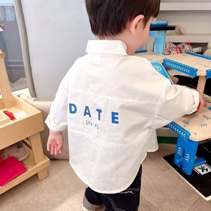 Bé Trai Nguyên Chất Cotton Áo Sơ Mi Trắng Đa Năng Mùa Xuân Mới Cho Bé Tươi Trẻ Em Áo Sơ Mi Dà