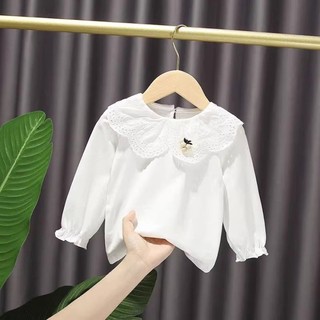 Áo thun cổ lọ có cổ búp bê cho bé gái Áo thun dài tay bé gái áo dài tay bé gái