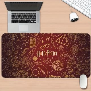 1 Miếng Lót Chuột Lớn Harry Potter - Đế Cao Su Chống Trơn Trượt Dày, Thiết Kế Biểu Tượng Hogwarts Sống Động & Ma Thuật, Bền Đẹp & Dễ Dàng