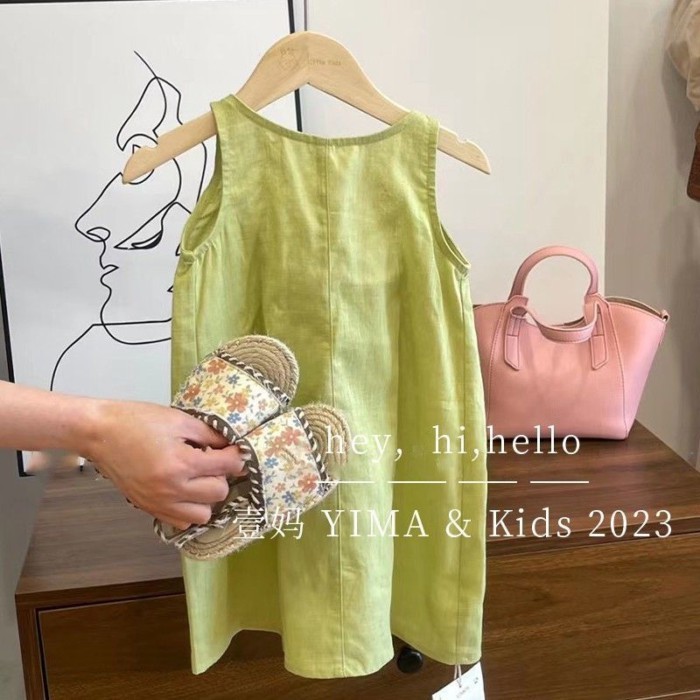 Váy mùa hè cho bé gái Váy vest tây kiểu dáng mới hợp thời trang Hàn Quốc nhỏ tươi Váy không t