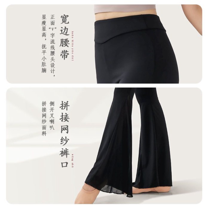Múa Trung Quốc múa cổ điển thanh lịch quần đuôi cá lưới tập quần múa dân tộc người lớn tập múa q