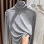 Áo thun nữ Tencel chấm bi mềm mịn, áo thun dài tay, bên trong cổ cao xếp chồng