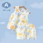 Bé Áo Vest Bộ Mùa Hè Mỏng Cotton Nguyên Chất Lớp Một Áo Hoạt Hình Cho Bé Áo Vest Tập Đi Thoán
