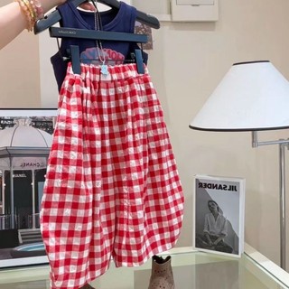 Bộ đồ bé gái, quần áo mùa hè, áo vest không tay hoạt hình thời trang cho trẻ em, bộ hai mảnh quần c