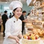 Cửa Hàng Món Tráng Miệng Đầu Bếp Quần Áo Làm Việc Tùy Chỉnh Làm Bánh Trang Trí Mùa Thu Đông Dài Tay Chống Thấm Nước Đầu Bếp Đồng Phục Dành Cho Nam Và Nữ
