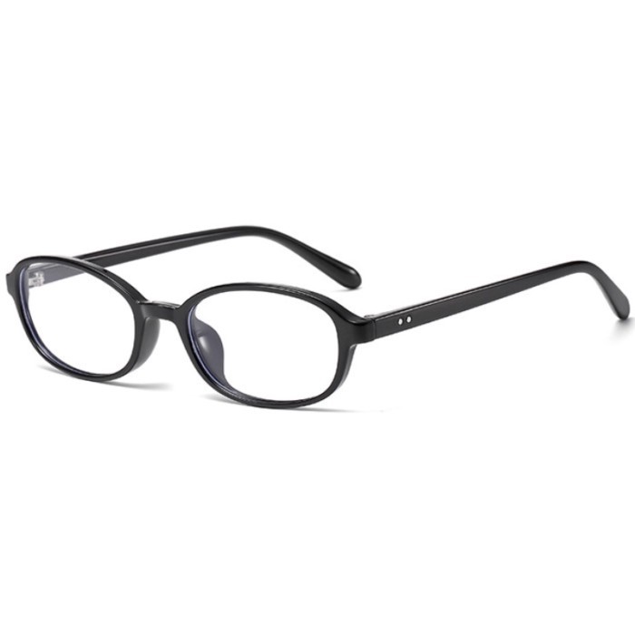 Have u desgin Phiên Bản Hàn Quốc Retro Khung Đen Hình Bầu Dục Sách Gần Kính Nữ Siêu Nhẹ Chống Ánh Sáng Xanh Kính Trơn Mặt Trơn Dụng Cụ Tiện Dụng Kính Cận Thị
