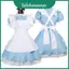 Trang phục quyến rũ Alice In Wonderland dành cho trẻ em với tạp dề xếp nếp có thể tháo rời