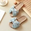 Sweet Nơ Lớn Dép Lanh Phong Cách Hàn Quốc Họa Tiết Hoa Nữ Mùa Hè Trong Nhà Khử Mùi Chống Trơn
