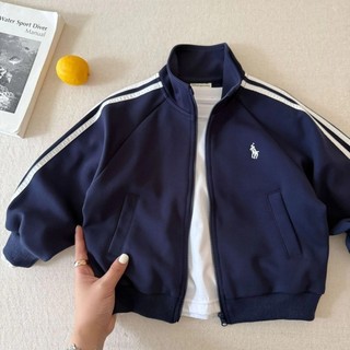 Áo khoác bé trai phong cách mới xuân thu, áo len cardigan dây kéo cổ đứng thương hiệu Nhật Bả