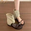 Retro Chiều Cao Bên Trong Thông Giày Sandal Nữ Mùa Hè Mỏng Du Lịch Tân Cương Giày Tây Kèm Váy