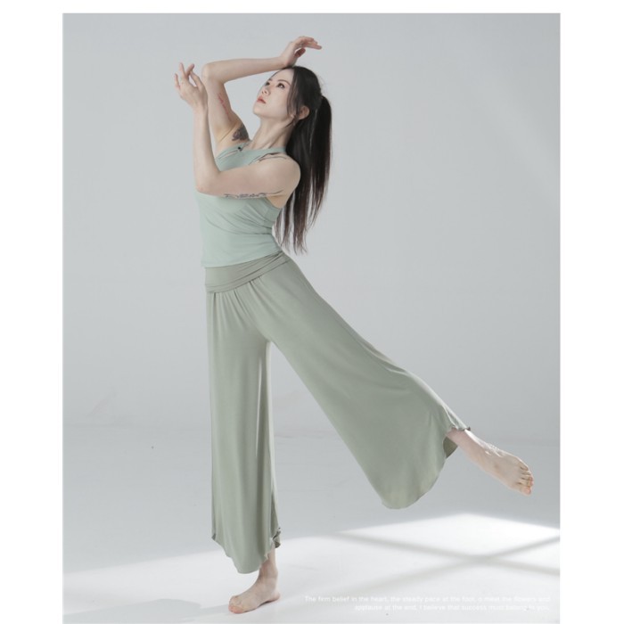 Quần ống rộng tập yoga nữ, múa cổ điển, dáng rộng, thể thao, khiêu vũ, định hình, quần ống suông, m