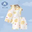Bé Áo Vest Bộ Mùa Hè Mỏng Cotton Nguyên Chất Lớp Một Áo Hoạt Hình Cho Bé Áo Vest Tập Đi Thoán