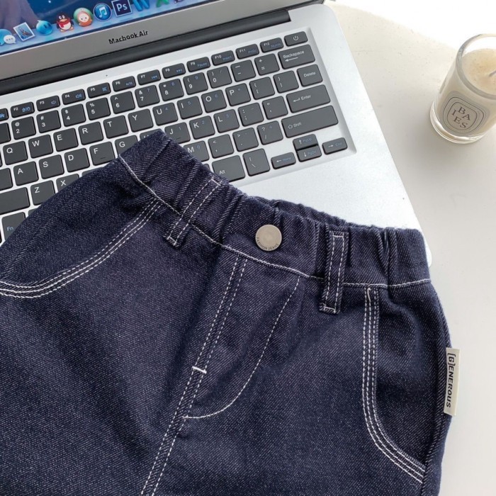bộ quần áo trẻ em quần jeans bé trai xuân thu mới cho trẻ em phong cách thường ngày quần rộng ch