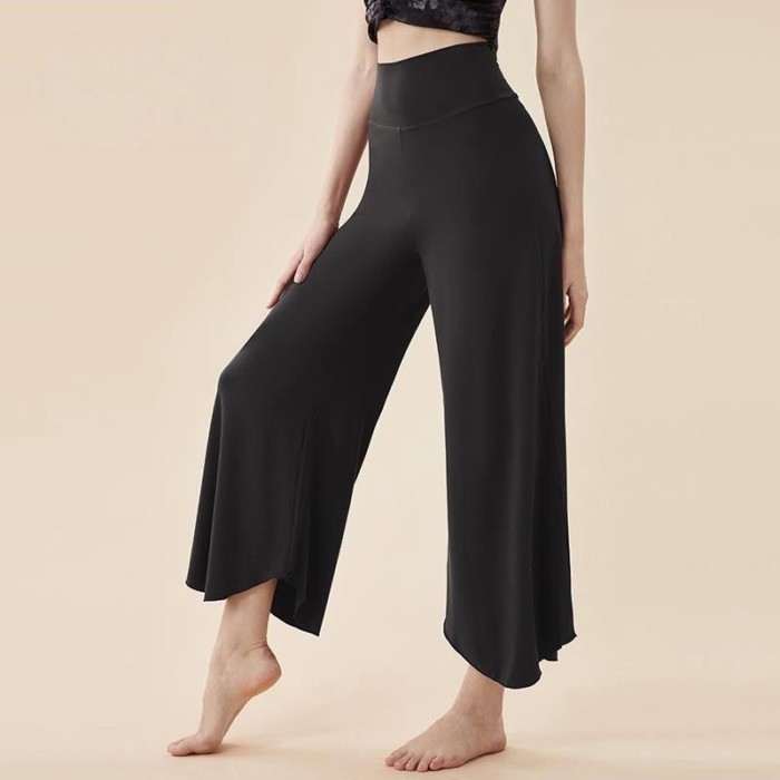 Quần ống rộng tập yoga nữ, múa cổ điển, dáng rộng, thể thao, khiêu vũ, định hình, quần ống suông, m