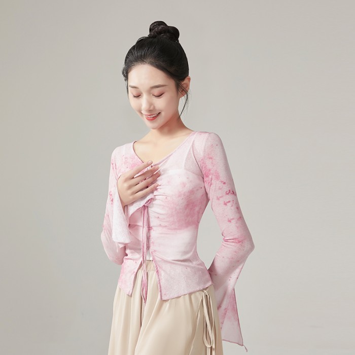 mới khiêu vũ cổ điển áo vần gạc hiệu suất quần áo của phụ nữ thanh lịch quần áo luyện tập khiêu