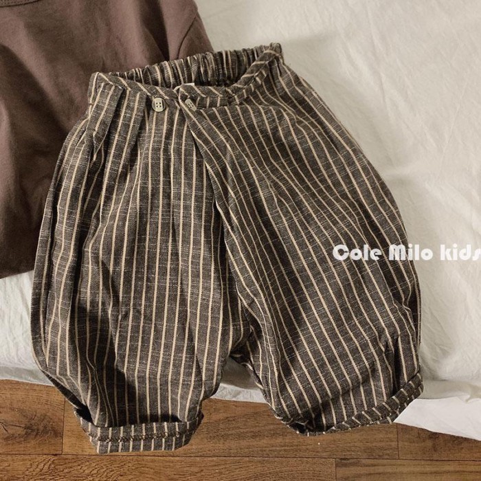 Retro Quần Trẻ Em Cotton Và Vải Lanh Bé Trai Xuân Thu Hàn Quốc Mới Bé Gái Cà Rốt Quần Quần Ch
