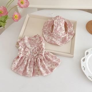 [Hàng có sẵn] Váy trùm đầu mèo sứ trắng xanh Quần áo cho chó thoáng khí mùa hè 0,5-5,5kg
