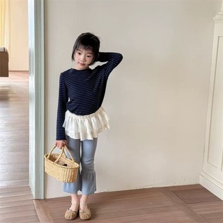 Quần chuông bé gái, quần tây xuân hè trẻ em, bé gái xuân hè quần ren phong cách Hàn Quốc, thời