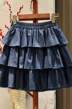 Thời trang Hàn Quốc bánh váy váy denim mỏng nữ băng lụa cao cấp váy ôm váy tutu