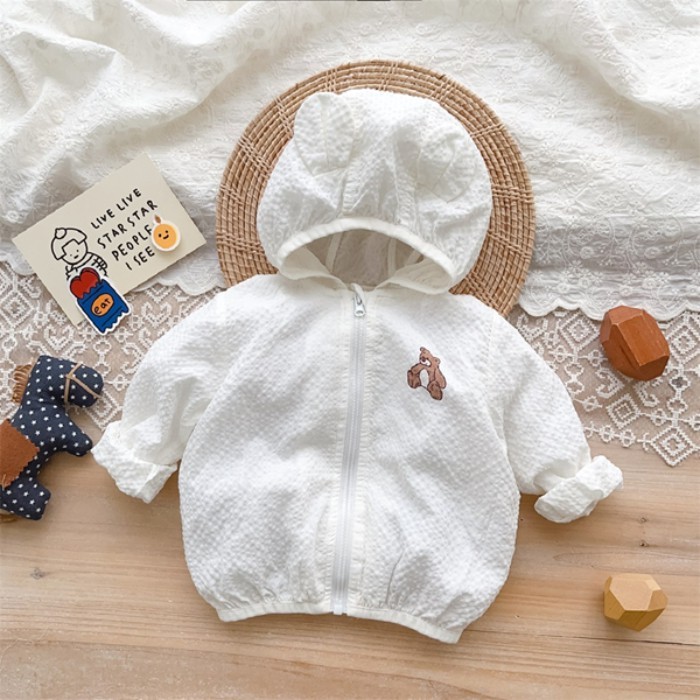 Quần áo chống nắng mùa hè cho bé trai và bé gái, quần áo da bé mặc ngoài trời, áo khoác sơ mi