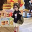 Áo thun cotton dài tay in hình hoạt hình nước ngoài phong cách nước ngoài của cô gái Hàn Quốc tu